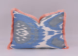 Exotic Ikat - Brush Fringe Cushion